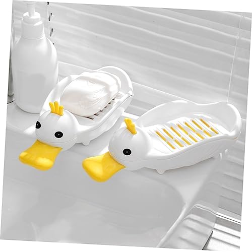 Cute Plastic Soap Dish Self-Draining Animal Design Space-Saving