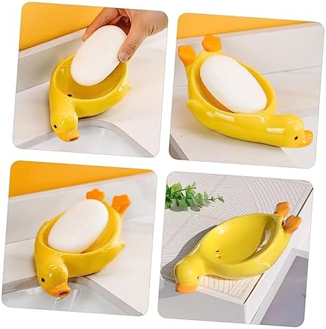 Healifty Ceramic Soap Holder Clean Kitchen Stylish Design Durable Functional