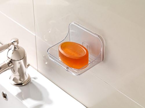 Addis Invisifix Bathroom Soap Dish Holder Translucent 95 x 12 x 8 cm