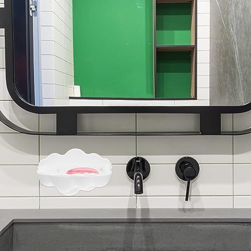 FOMIYES Wall-Mounted Durable White Soap Holder