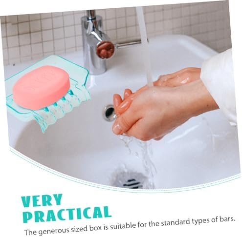 Garneck 1pc Green Cup Soap Basket Draining Holder for Kitchen and Bathroom