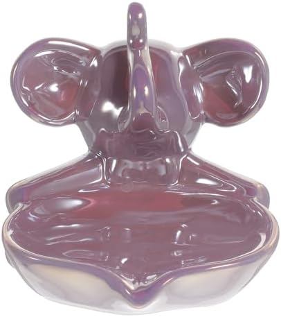 Adorable Ceramic Elephant Soap Dish Self-Draining Durable for Home Use