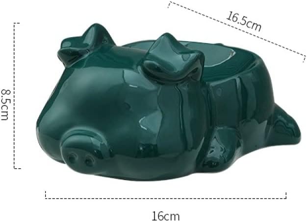 CECEKELE Cute Animal Ceramic Soap Dish with Cartoon Pig and Rabbit
