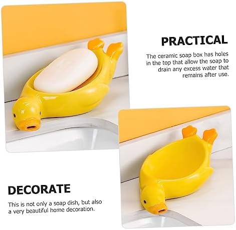 Duck-Shape Ceramic Soap Dish
