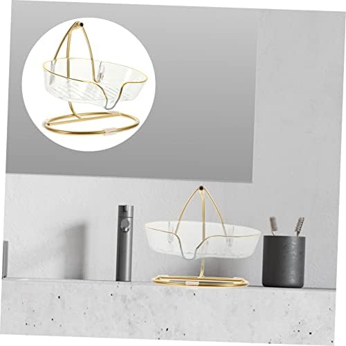 Zerodeko Clear Soap Holder with Iron Stand