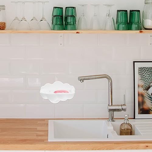 FOMIYES Wall-Mounted Durable White Soap Holder