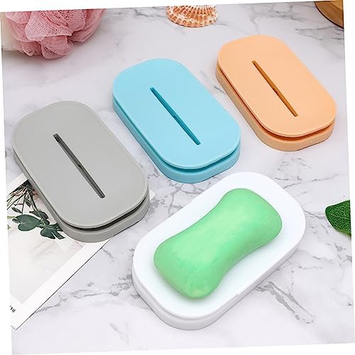 4Pcs Double Soap Dish Set - Durable Decorative Home Sink Organizer
