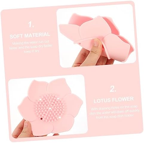 Floral Silicone Soap Holder 2-Piece Set