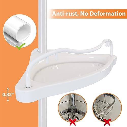 Adjustable Durable Shower Caddy with 4 Layers for Bathroom Storage
