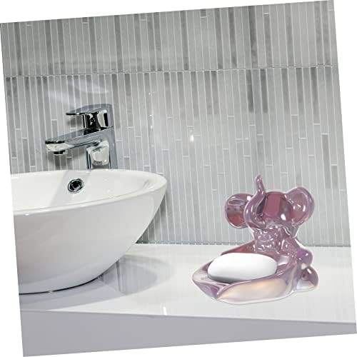Elephant Ceramic Soap Tray - Durable Elegant Design for Home Kitchen