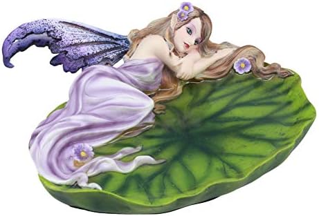 Ebros Under the Starry Night Lavender Fairy Soap Dish Figurine