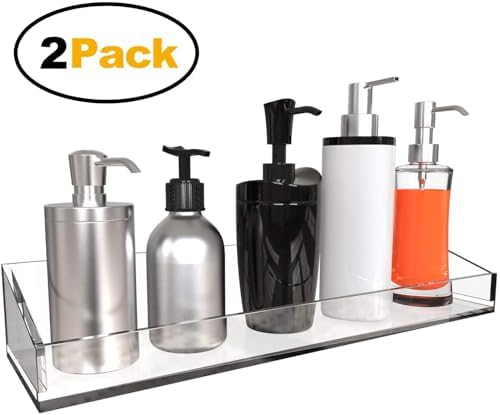 Floating Acrylic Bathroom Caddy 2-Pack
