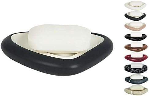 Spirella Etna Stoneware Soap Dish BlackWhite