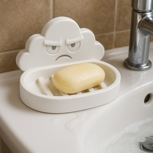 Grumpy Cloud Soap Dish compact fun for the bathroom