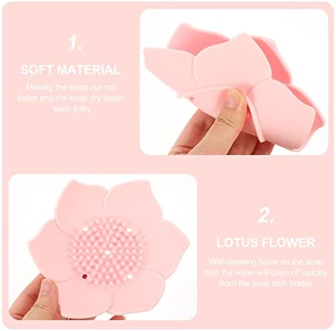 Floral Silicone Soap Holder with draining feature