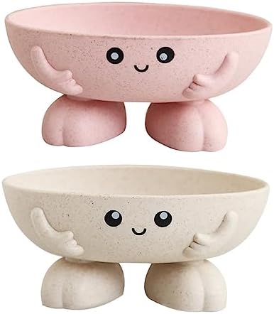 2pcs Cartoon Soap Holder with Drainage for Bathroom