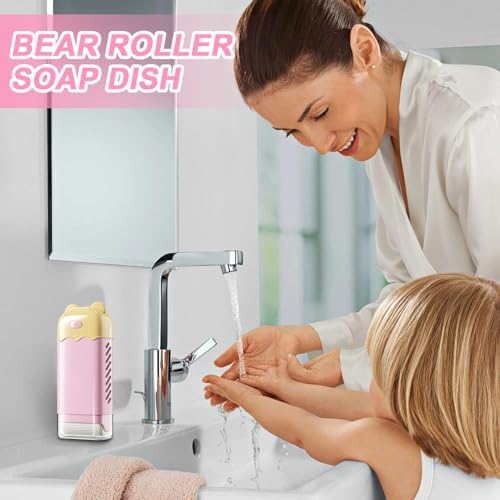 Compact Travel Soap Case with Built-In Roller