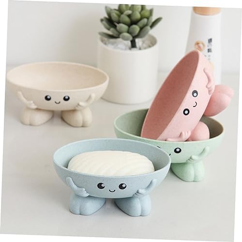 2-Piece Cartoon Self-Draining Soap Holder Tray