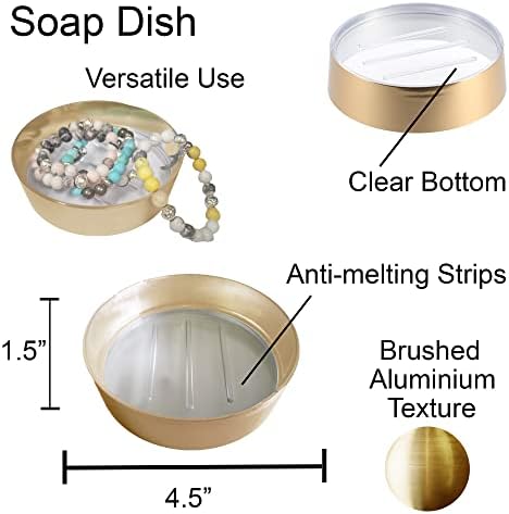 Elegant Gold-Trimmed Soap Dish