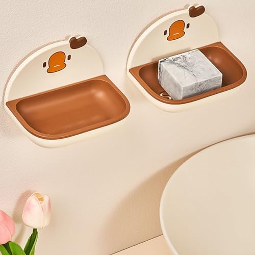 Wall Mounted soap dishBigDecimalCartoon Drainable for Hygiene Aesthetics