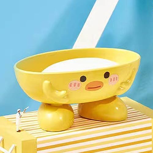 Cute Duck Shower Holder with Fast Drying Design Kids Friendly Yellow Plastic