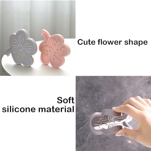 3PCS Self Draining Soap Dish with Flower Shape