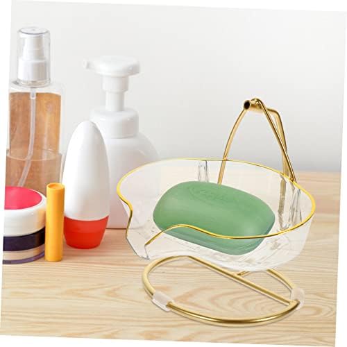 Zerodeko Clear Soap Holder with Iron Stand