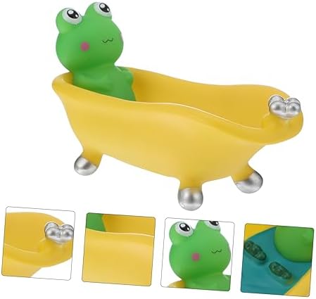 TINEASUR Frog-shaped Soap Dish - Draining Safe for Home Travel Use