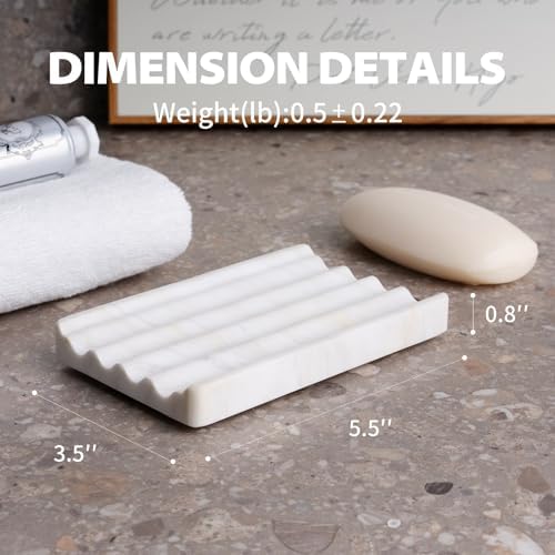 Karibiber 2-Piece Marble Soap Dish