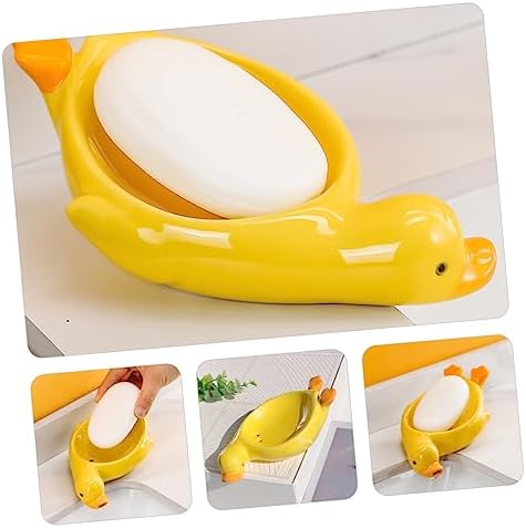 Healifty Ceramic Soap Holder Clean Kitchen Stylish Design Durable Functional