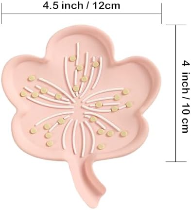 3PCS Self Draining Soap Dish with Flower Shape