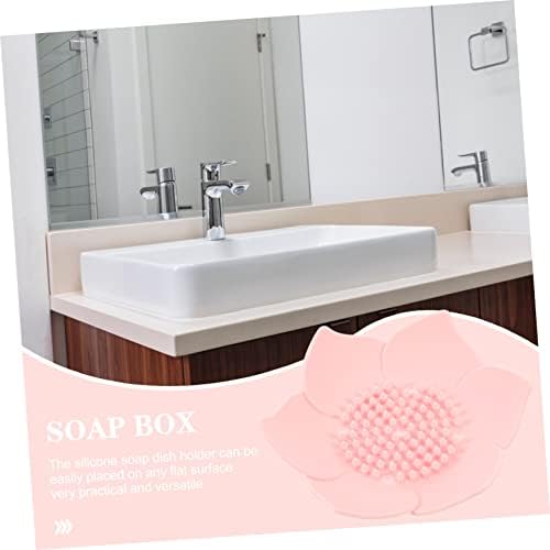 Floral Soap Box with Silicone Base and Drainage