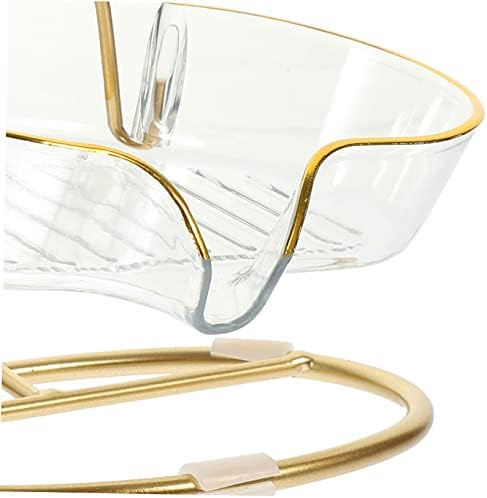 Magiclulu Transparent Dish with Iron Rack Decorative Organizer