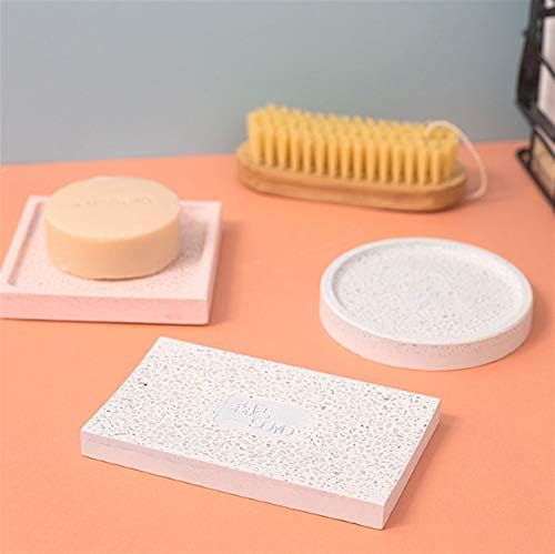 JUNMIN Diatomite Soap Dish Rectangle Pink