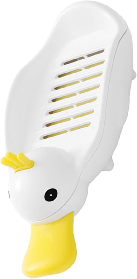 GLEAVI Cute Duck Shape Self-Draining Soap Dish