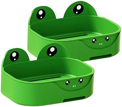 Cute Frog Wall-Mounted Soap Dish PPS Material Easy to Install