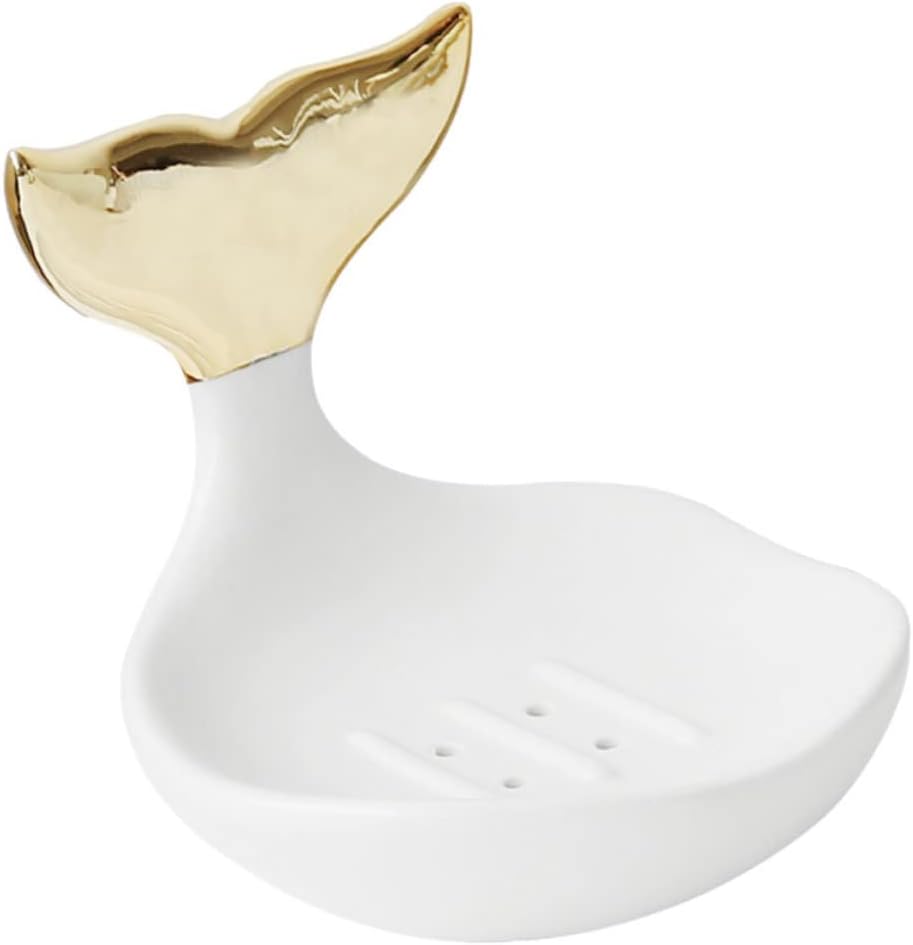 Modern JECOMPRIS Soap Holder Space-Saving Fishtail Design