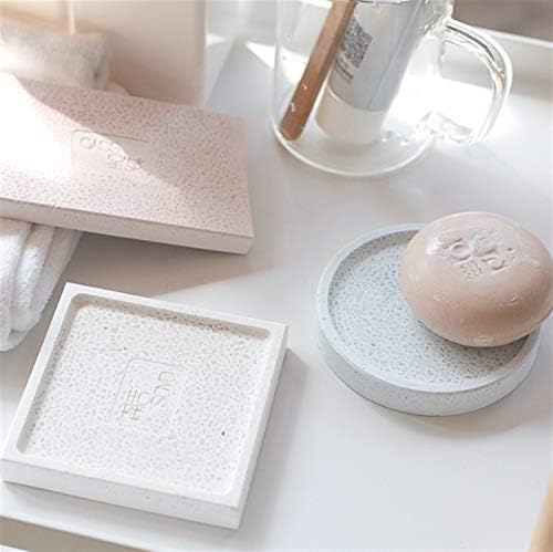 JUNMIN Diatomite Soap Dish Rectangle Pink