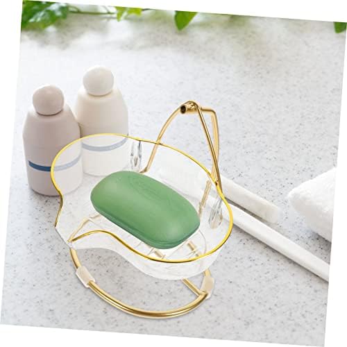 Zerodeko Clear Soap Holder with Iron Stand