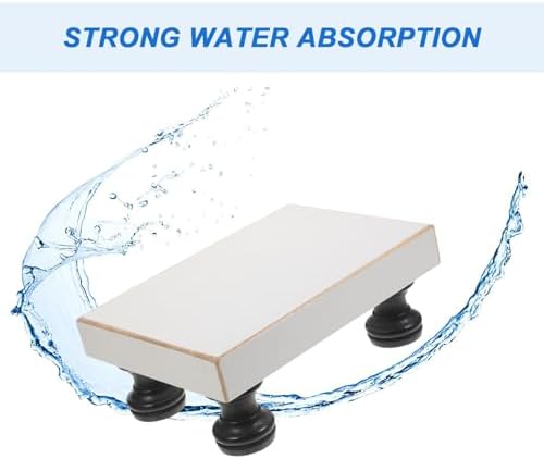 Alipis Wooden Soap Holder Stool with Storage for Bathroom