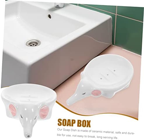 Adorable Elephant Self-Draining Ceramic Soap Dish