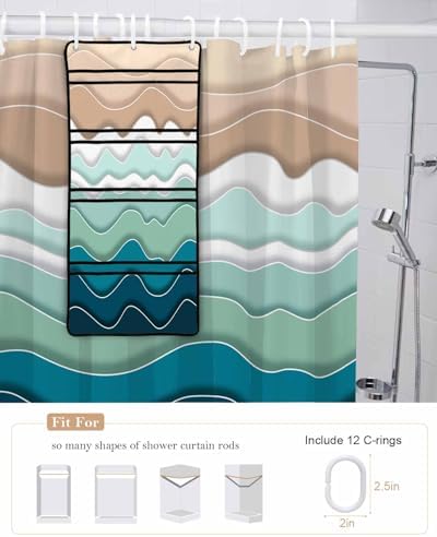 Quick Mesh Shower Caddy with 10 Storage Pockets for Bathroom Organizer