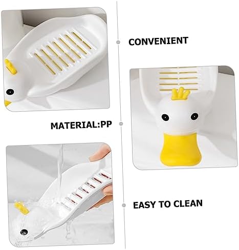 LIFKOME Cute Duck Soap Holder Self Draining Dish for Bathroom Kitchen