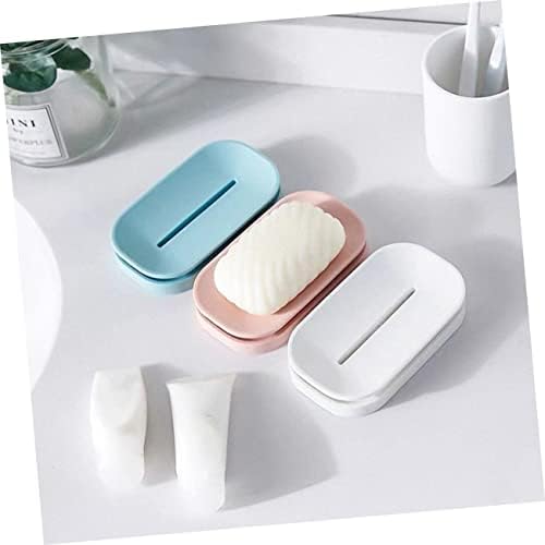 4Pcs Double Soap Dish Set - Durable Decorative Home Sink Organizer