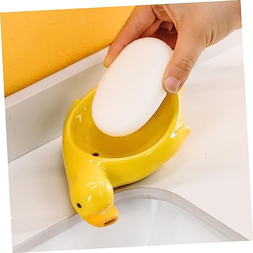 Duck-Shape Ceramic Soap Dish