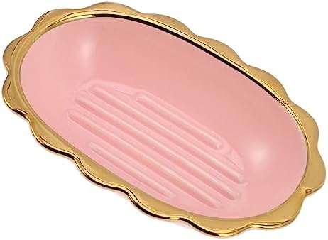 Zerodeko Ceramic Soap Dish Luxury with Elegant Design for Home Kitchen