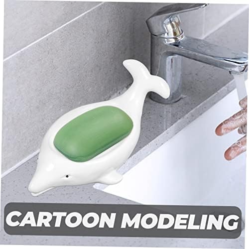 Ceramic Dolphin Soap Holder for Bathroom and Kitchen