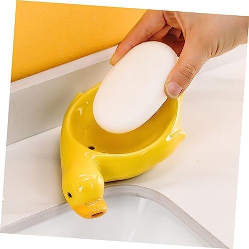 Ceramic Soap Dish Cartoon Style Boys and Girls Goose Holder 1