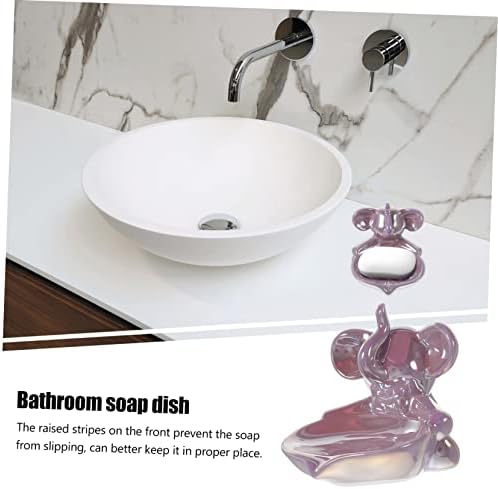 Elephant Ceramic Soap Tray - Durable Elegant Design for Home Kitchen