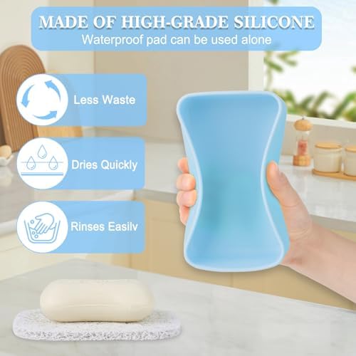 Upgrade 100 Leak-Proof Travel Soap Case Light Blue